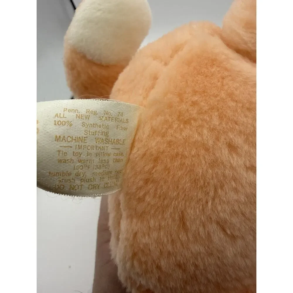 VTG Care Bear Cousin Cub Lil' Proud Heart Cat Plush Flocked Face Kenner 1986